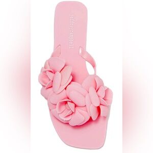 NWT Jeffrey Campbell Fleuris Pink Floral Sandals Sz 39/8